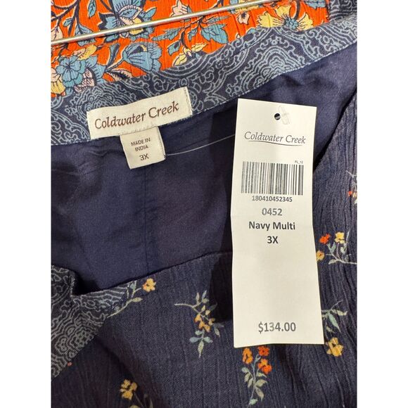 Coldwater Creek Floral Maxi Dress • 3X • NWT • Fully Lined Summer Dress - Picture 5 of 5